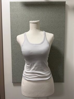 Lululemon Ebb to Street Tank Off White Ribbed Racerback Size 4